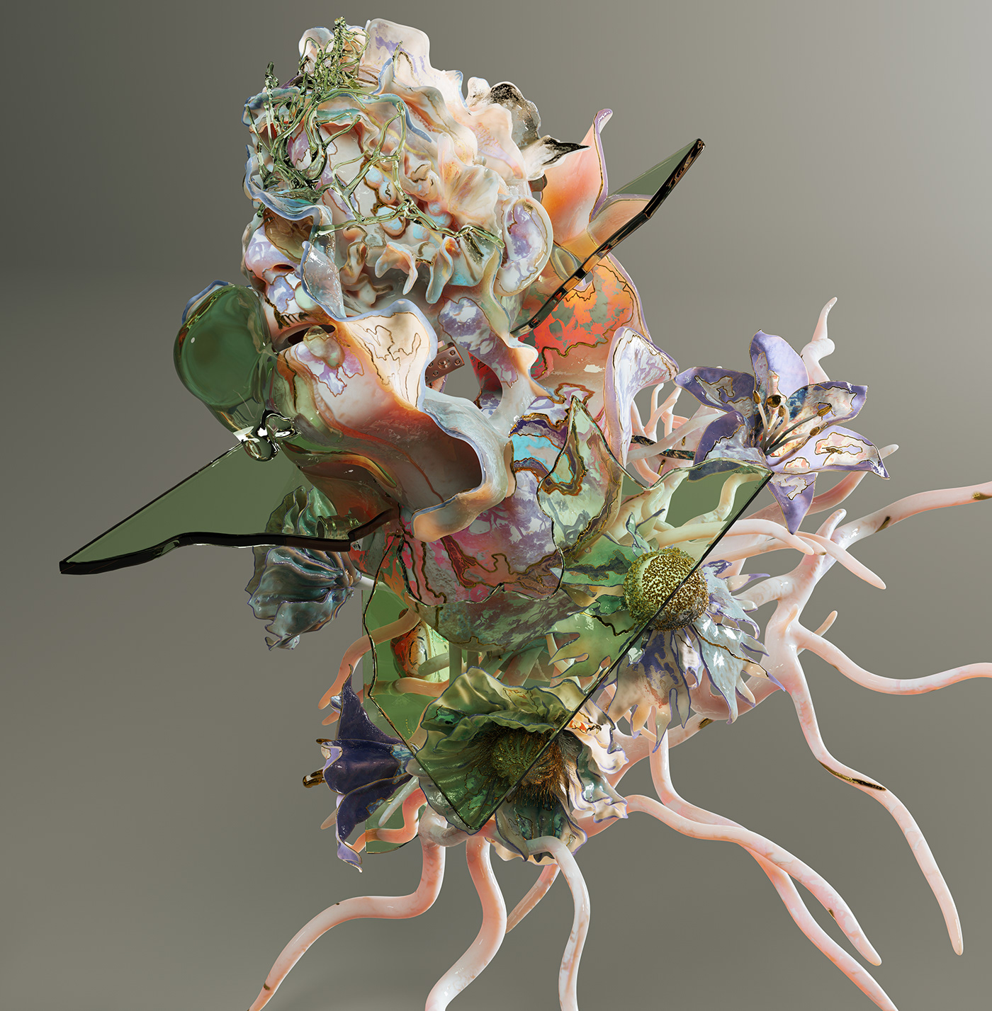 Digital Art  contemporary 3D Nature CGI organic abstract environment Sustainability