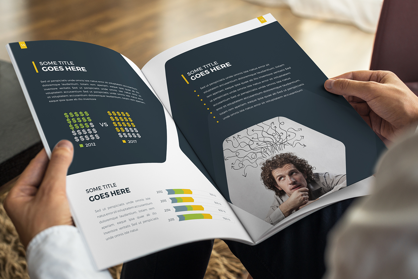 ANNUAL annual report blue brochure business business brochure corporate Design Templates financial free