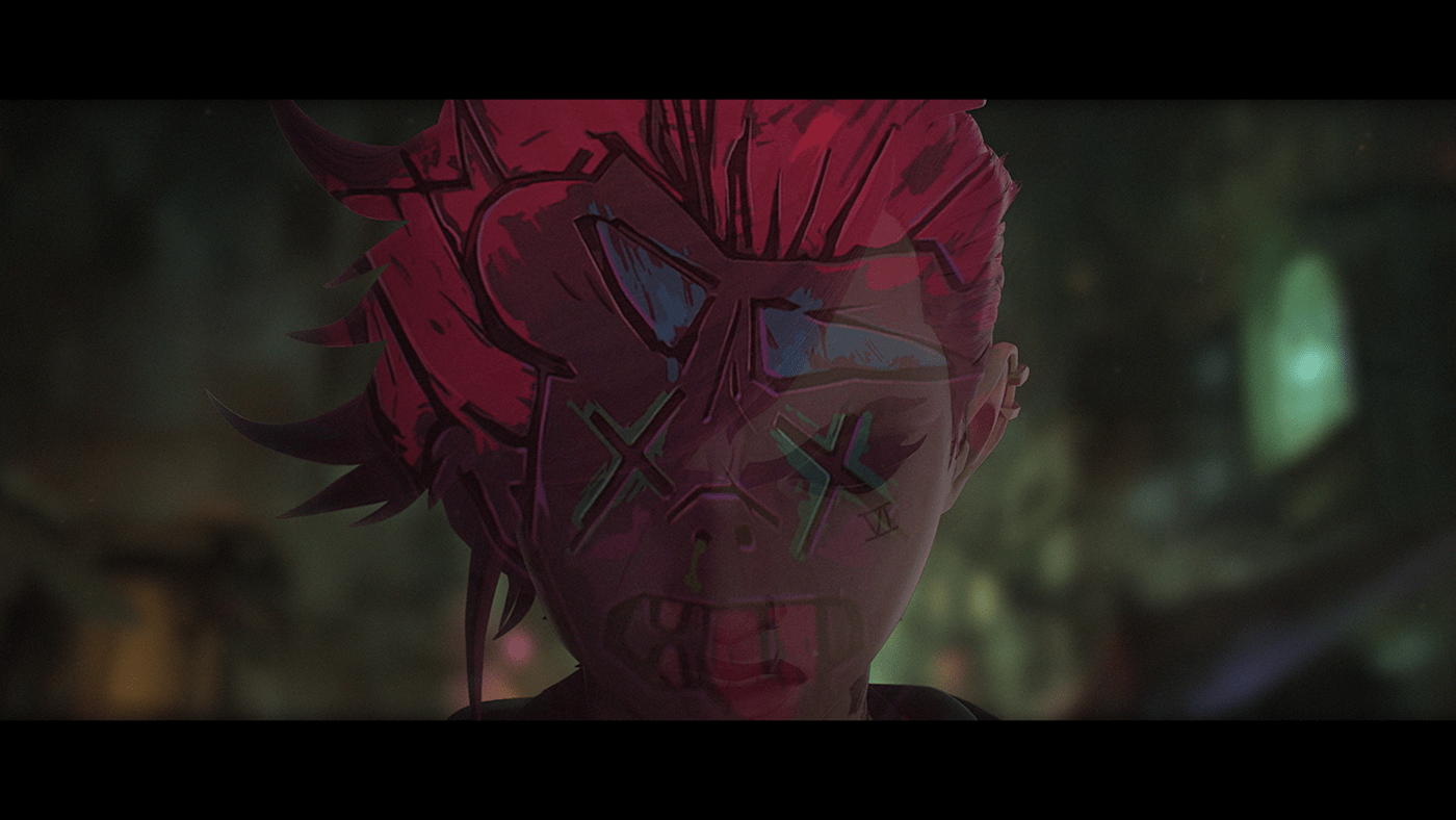 3D arcane Character leagueoflegends motion design motion graphics  Netflix octane riot trailer