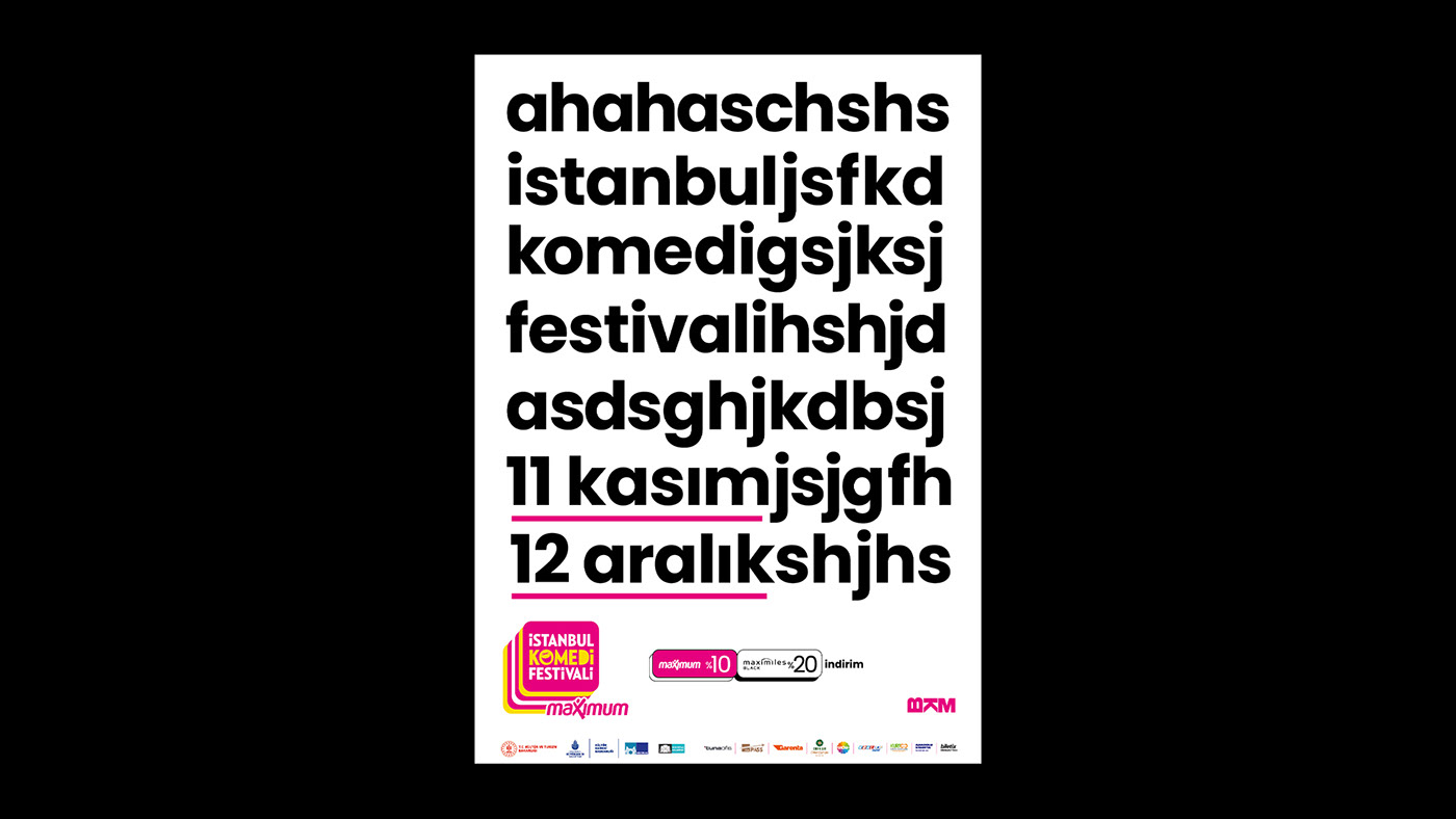 comedy  festival identity istanbul poster Poster Design typography   branding  ıstanbul