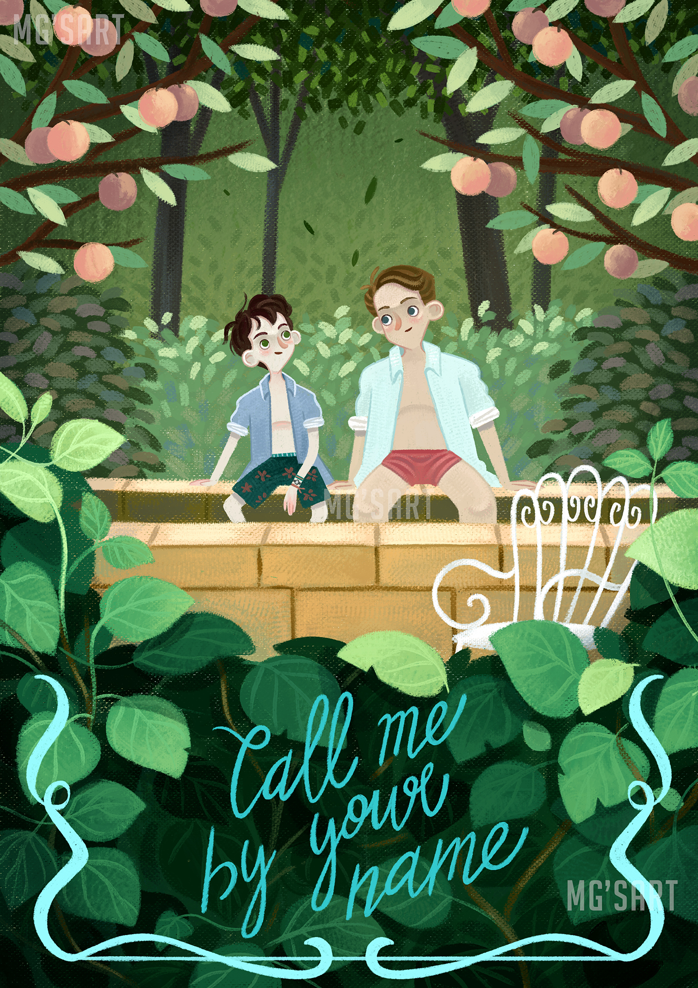 mgbrushes call me by cmbyn ILLUSTRATION  Digital Art  gay summer
