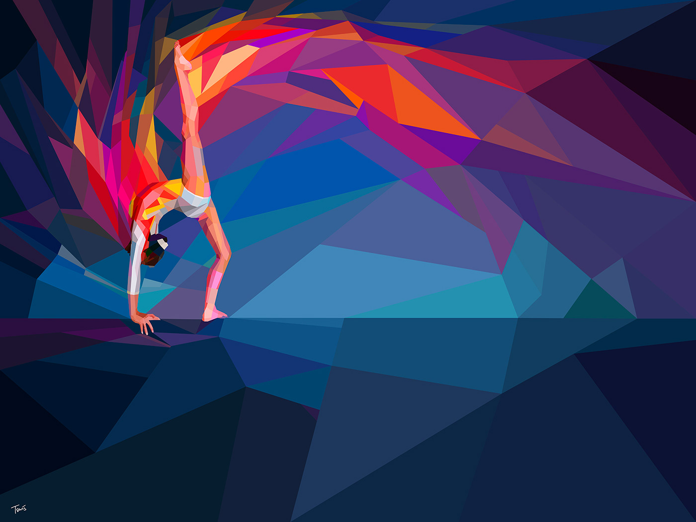 Olympic Games sports visual design colorful neo-futurism neo-cubism gestalt psychology computer graphics athletes