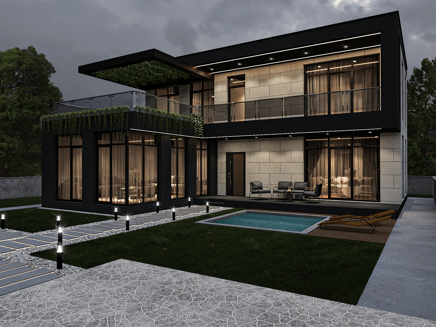 3ds max architecture Dış Mekan Tasarımı exterior exterior design Exterior Home Design house Mimari tasarım Villa Tasarımı