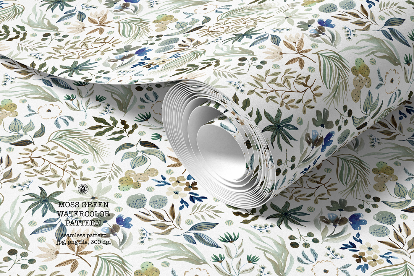 Wallpaper design floral pattern seamless pattern Watercolor wallpaper