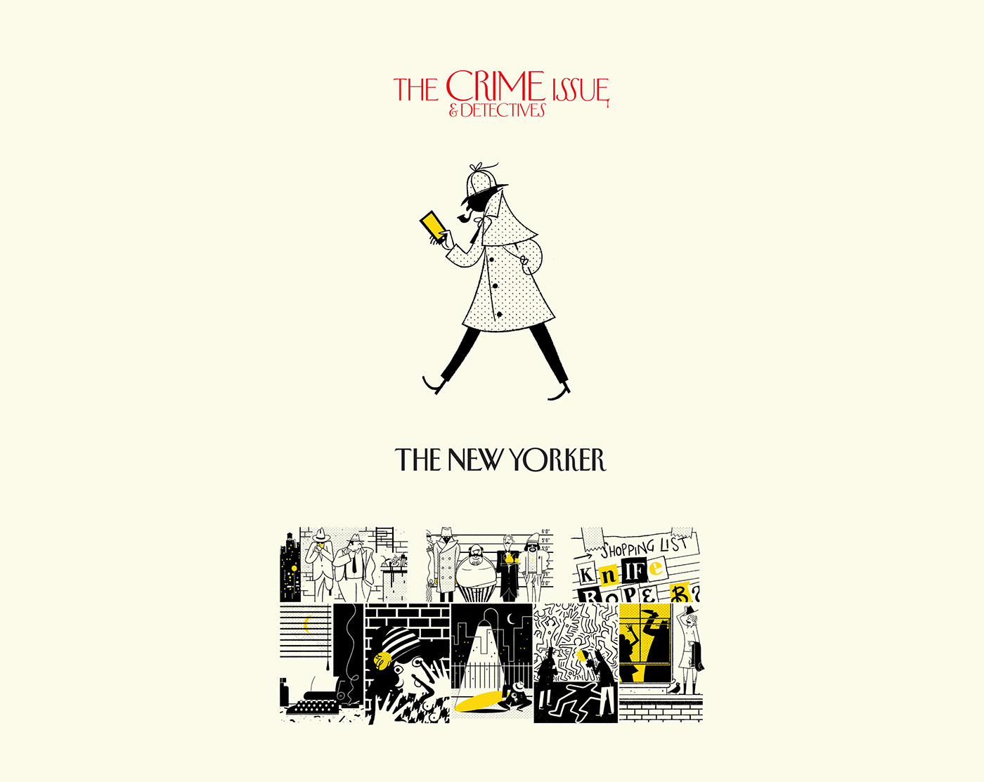 magazine spotillustration newyorker newyork crime detective editorial noir thriller sketchy