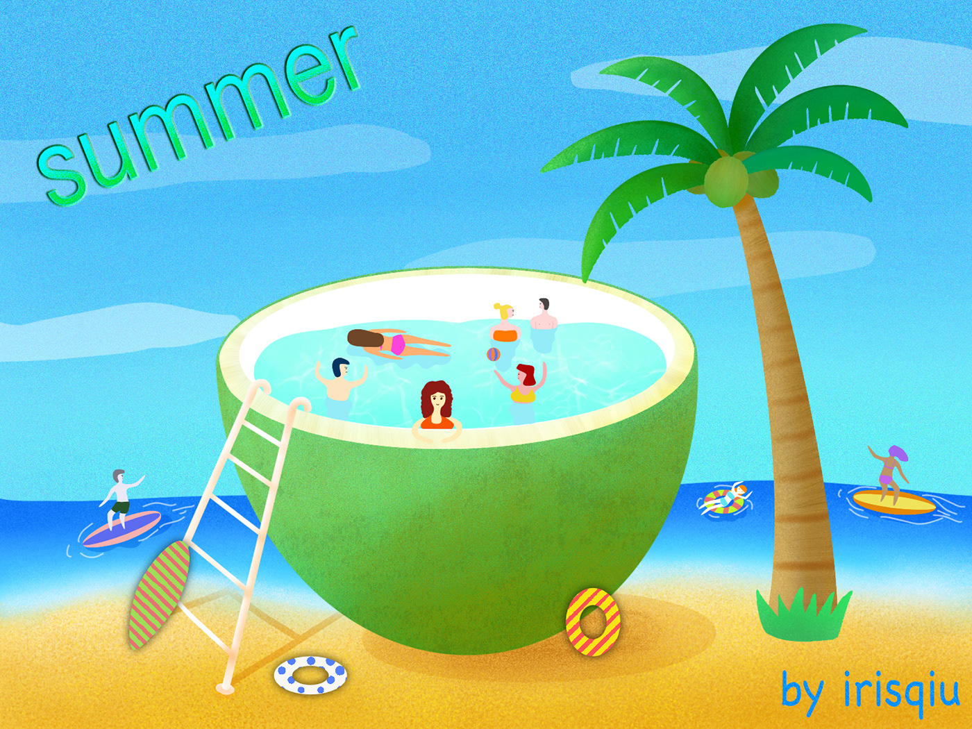 summer sea beach swimming pool Coconut