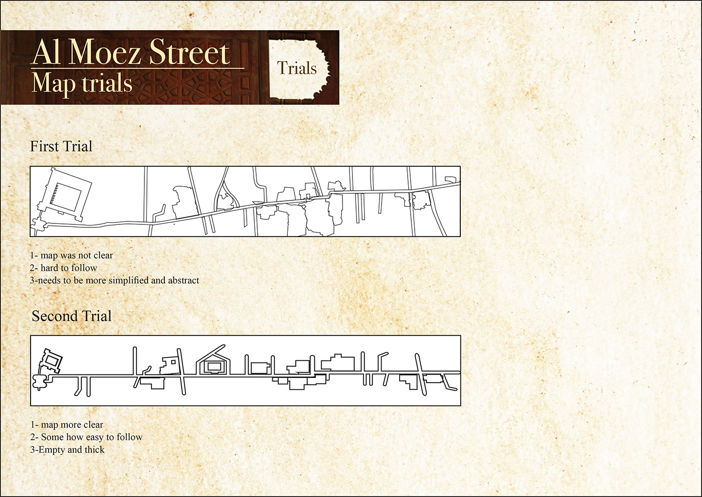 map leporello Islamic Architecture al moez street Layout design graphic design 