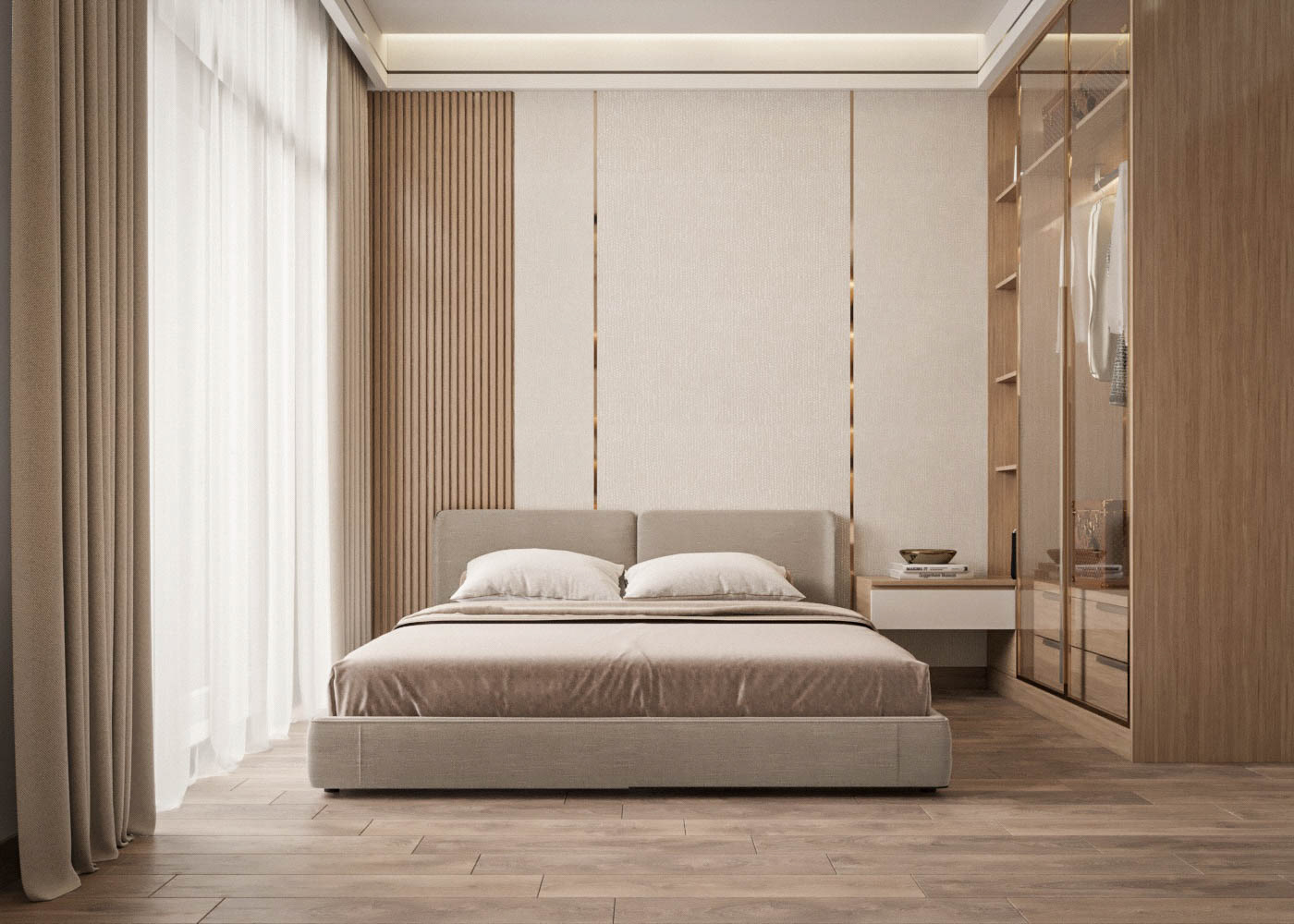 phòng ngủ nội thất kiến trúc interior design  Render 3ds max corona design hiện đại nhà phố đẹp