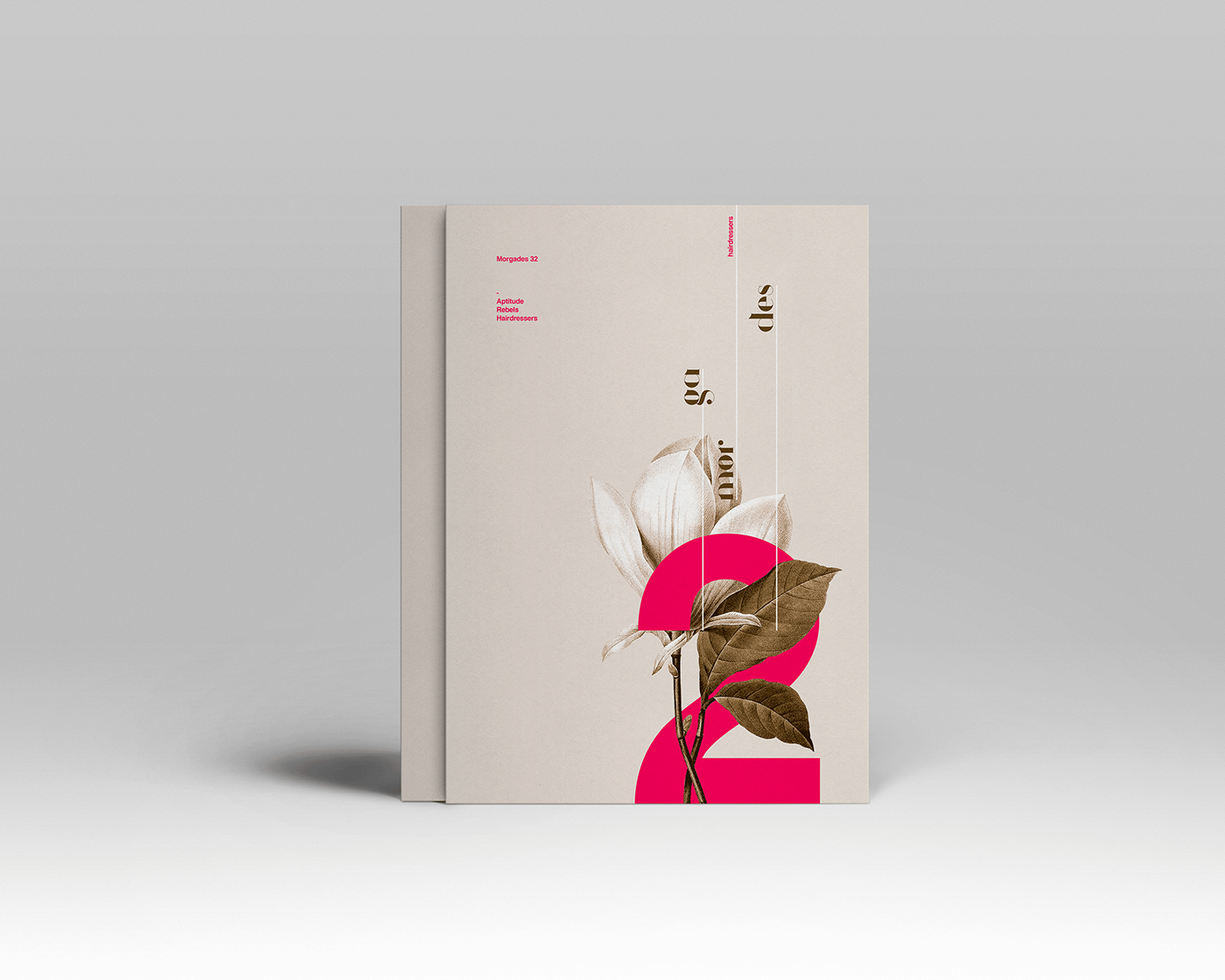 Xavier Esclusa Behance poster type minimal hairdressers flower spring design Typographie plants m32  