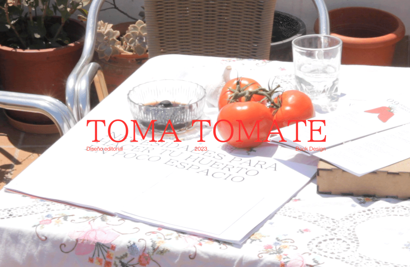 editorial book design typography   collage Sustainability graphic design  recetas Food  tomate editorial design 