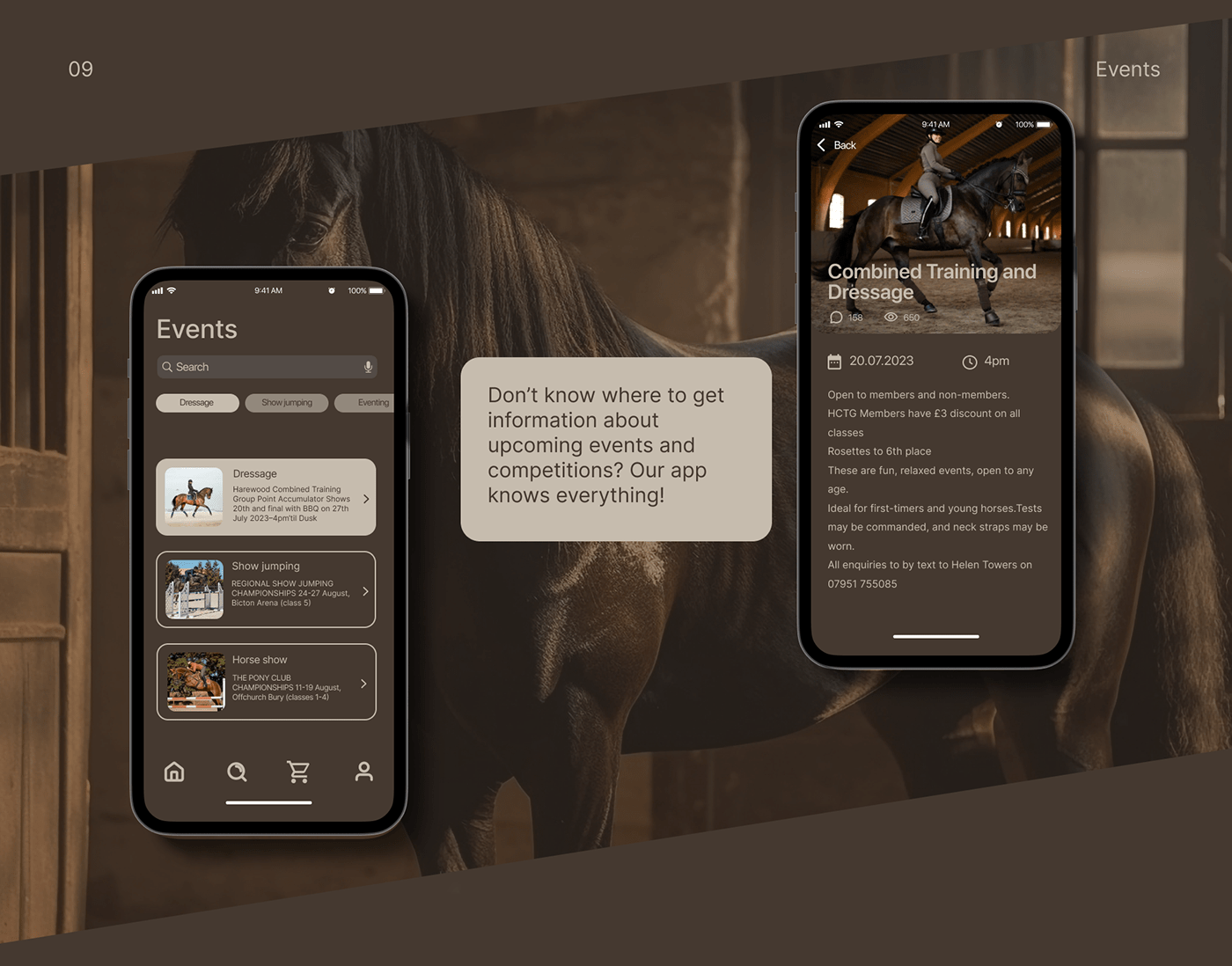 Mobile app Figma UI/UX ui design app mobile app design UX design horse equestrian