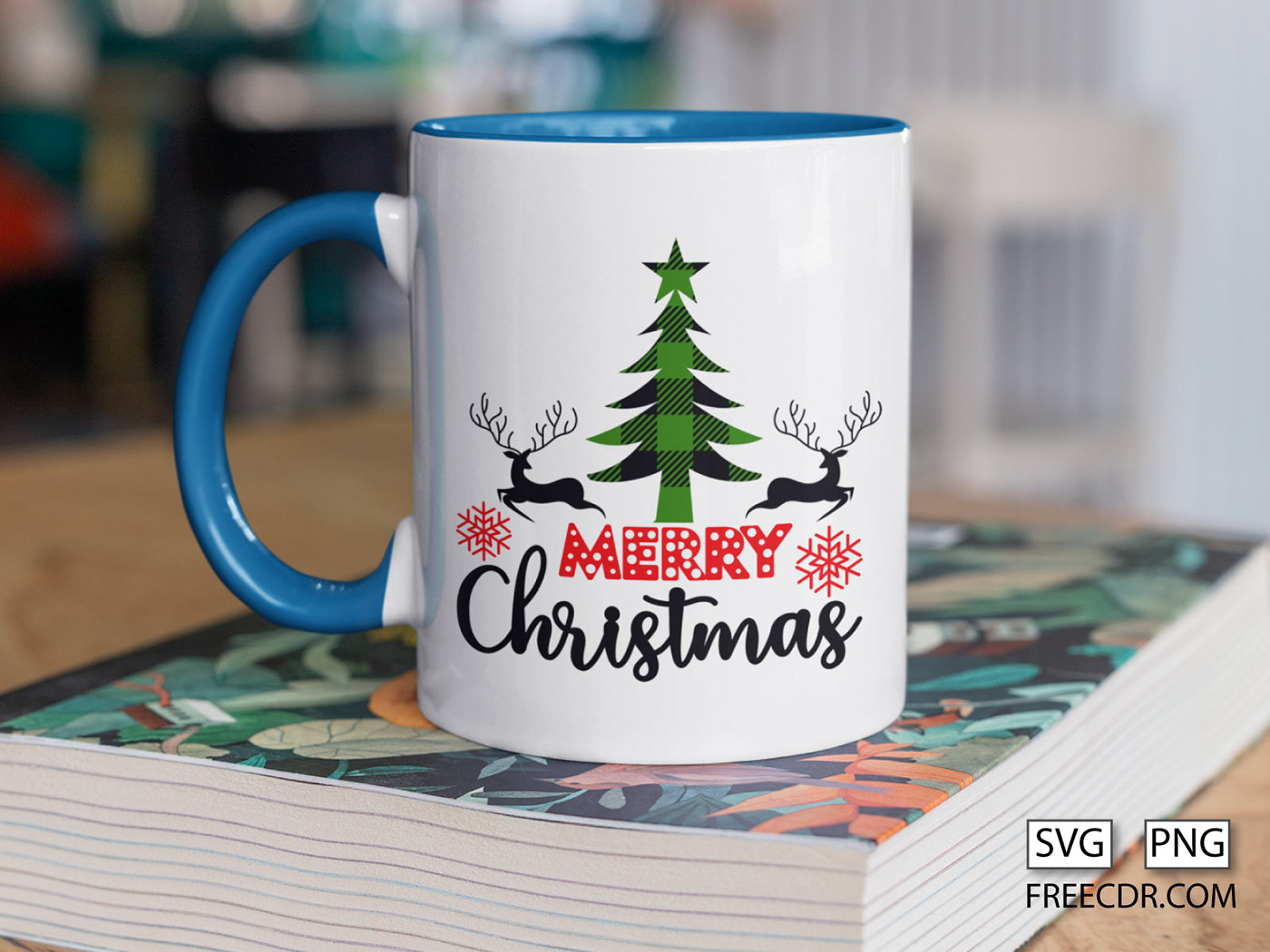 merry christmas svg tea cup design