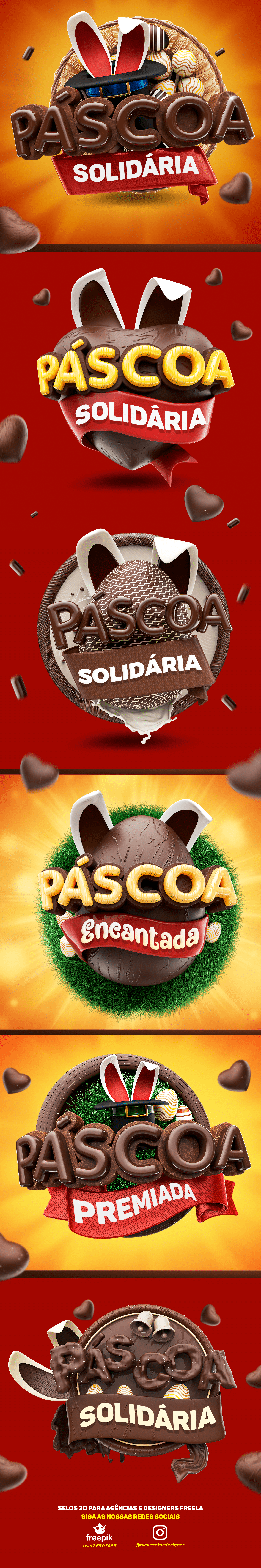 3D Cartola chocolate coelho easter day ovo de páscoa páscoa Premiada selo 3d solidariedade