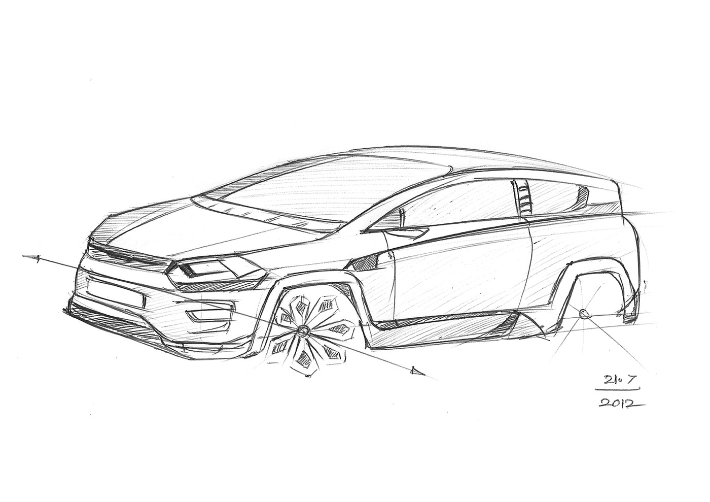 concept sketch Audi PRAJYOT KADAM transporation