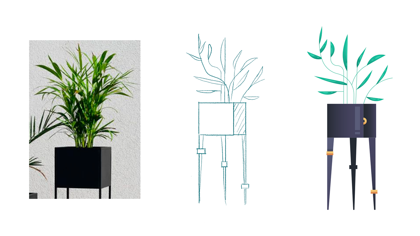 b2b Character design  chill COVid digital illustration free gumroad Hero plants vector