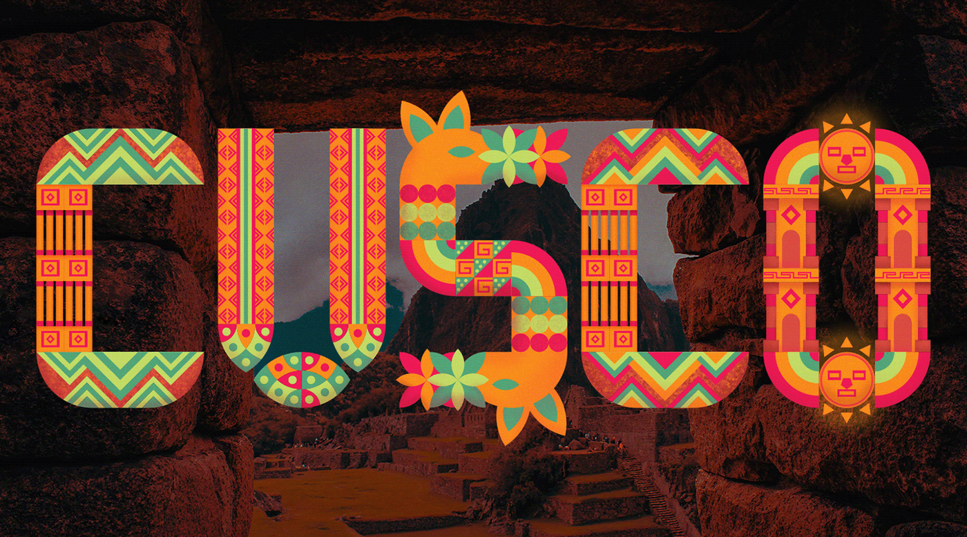 cusco cusco peru font font design ILLUSTRATION  Illustrator lettering sierra peru