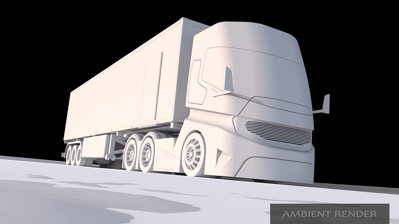 semi truck CGI concept concept Semi