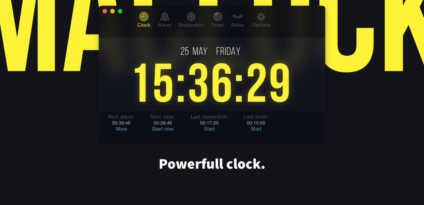 osx mac UI desktop sketch clock alarm timer chord app plane airplane machine