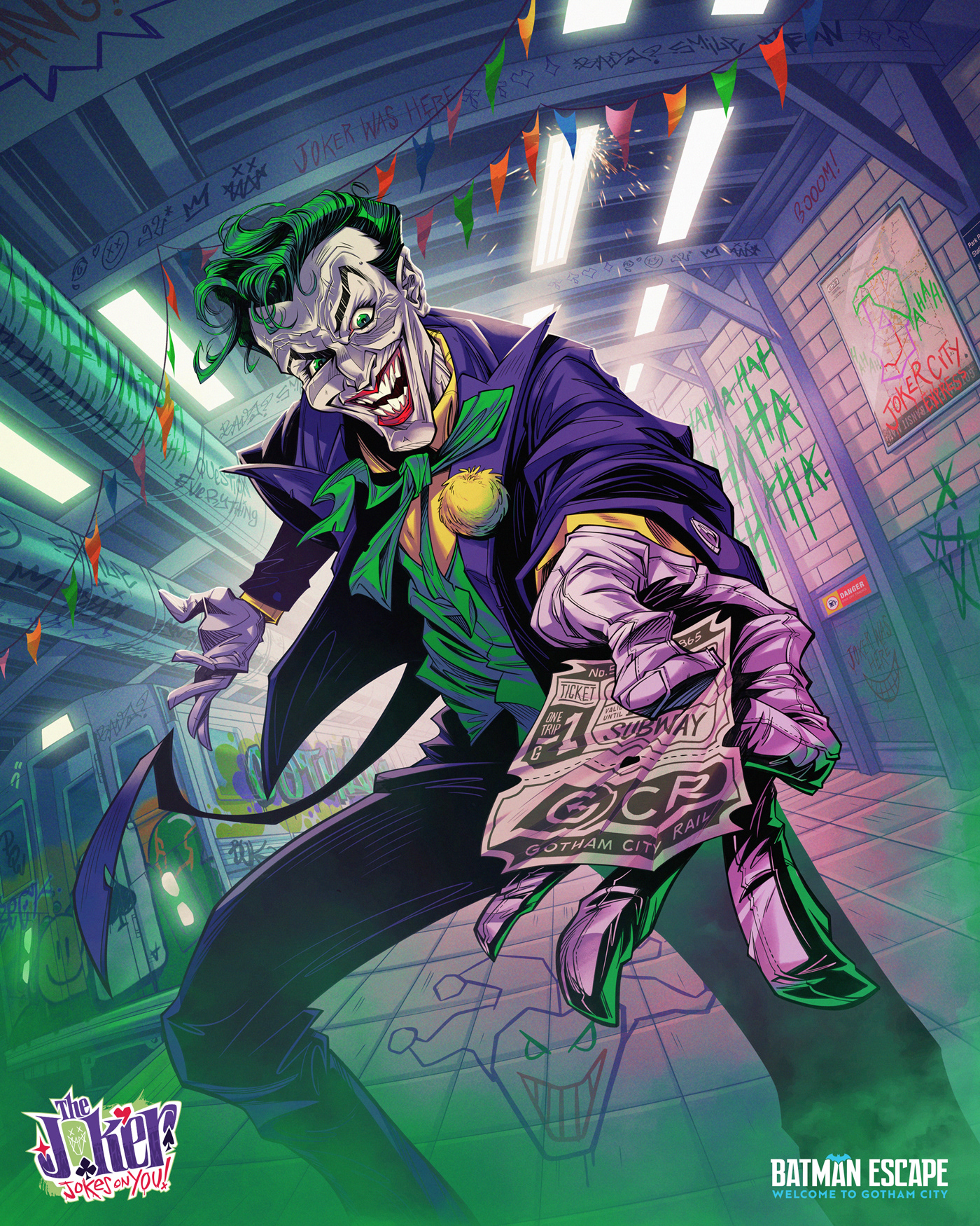joker batman Event key visual ILLUSTRATION  lettering comic dc SuperHero brand identity