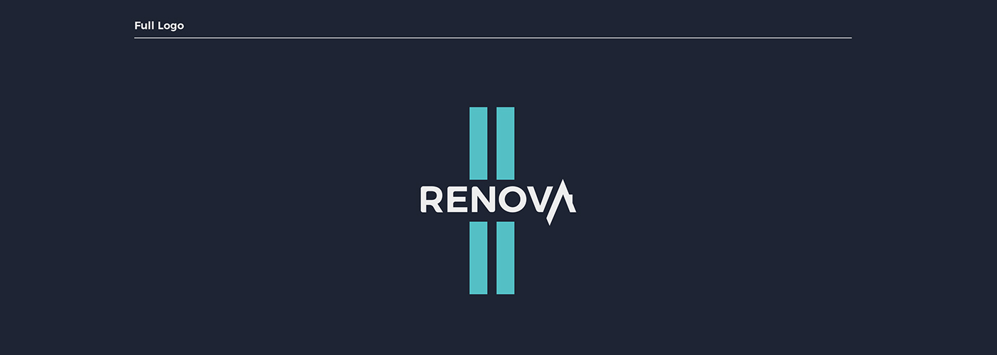 poster design brand logo renovation blue Renova orange builder advert