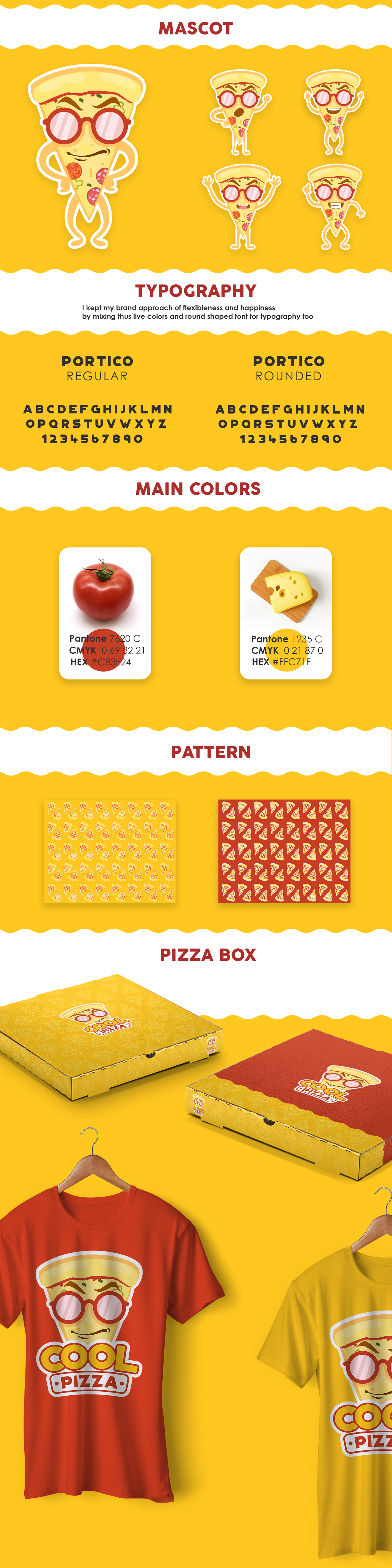 Pizza art direction  Character Mascot Food  yellow branding 