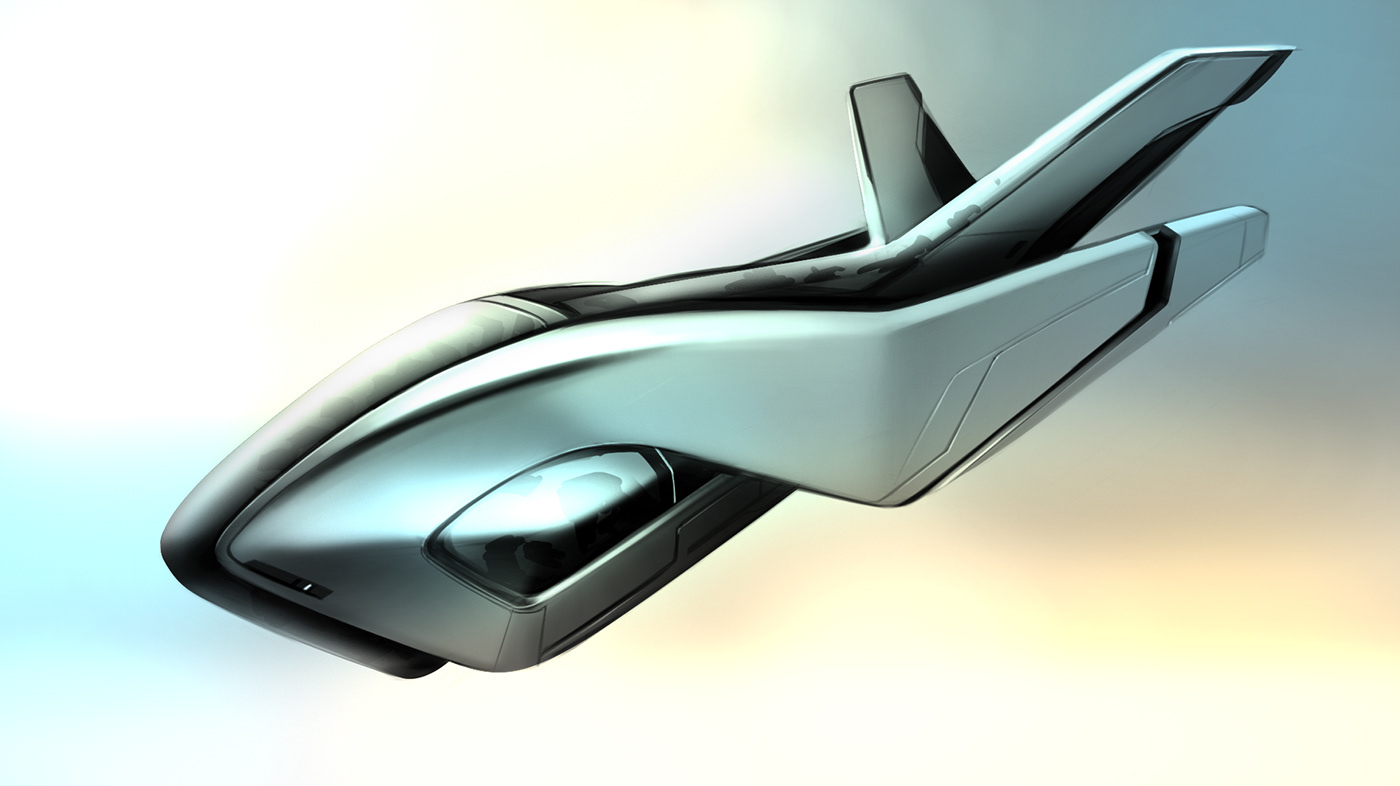 Adobe Photoshop Aircraft Automotive design car exterior design rendering sketch