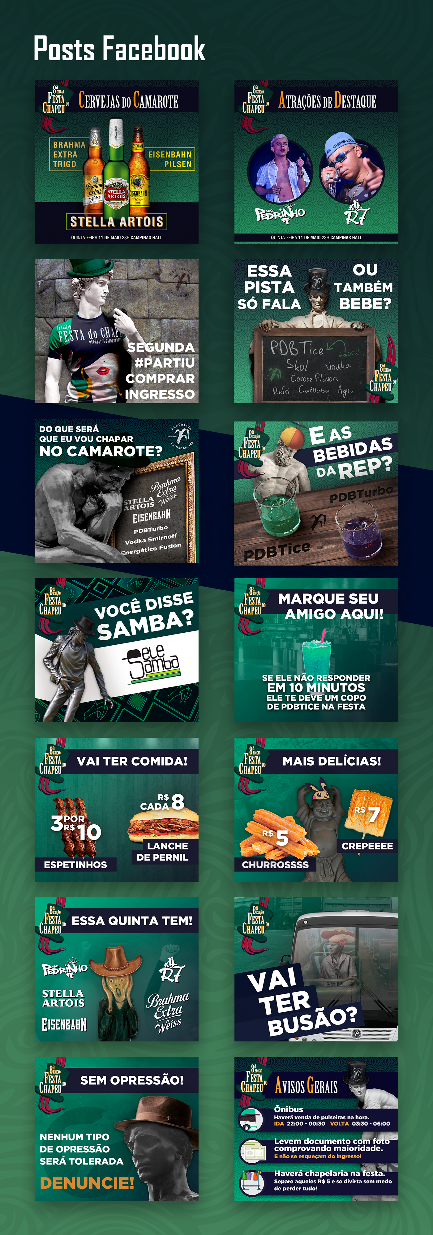 paidabartira Chapéu hat party green poster Advertising  music drink ad
