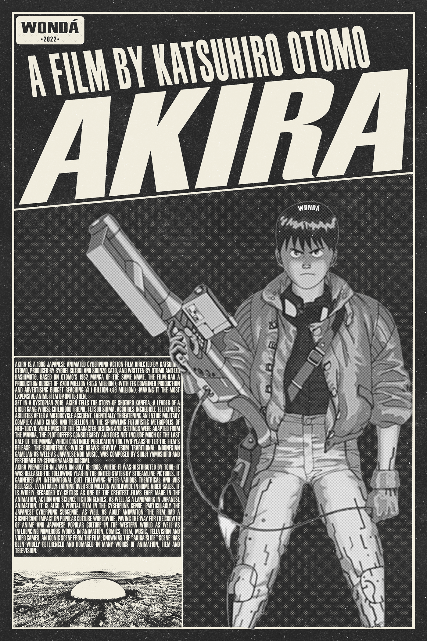 akira anime Cyberpunk katsuhiro otomo movie poster poster Poster Design print Retro Scifi
