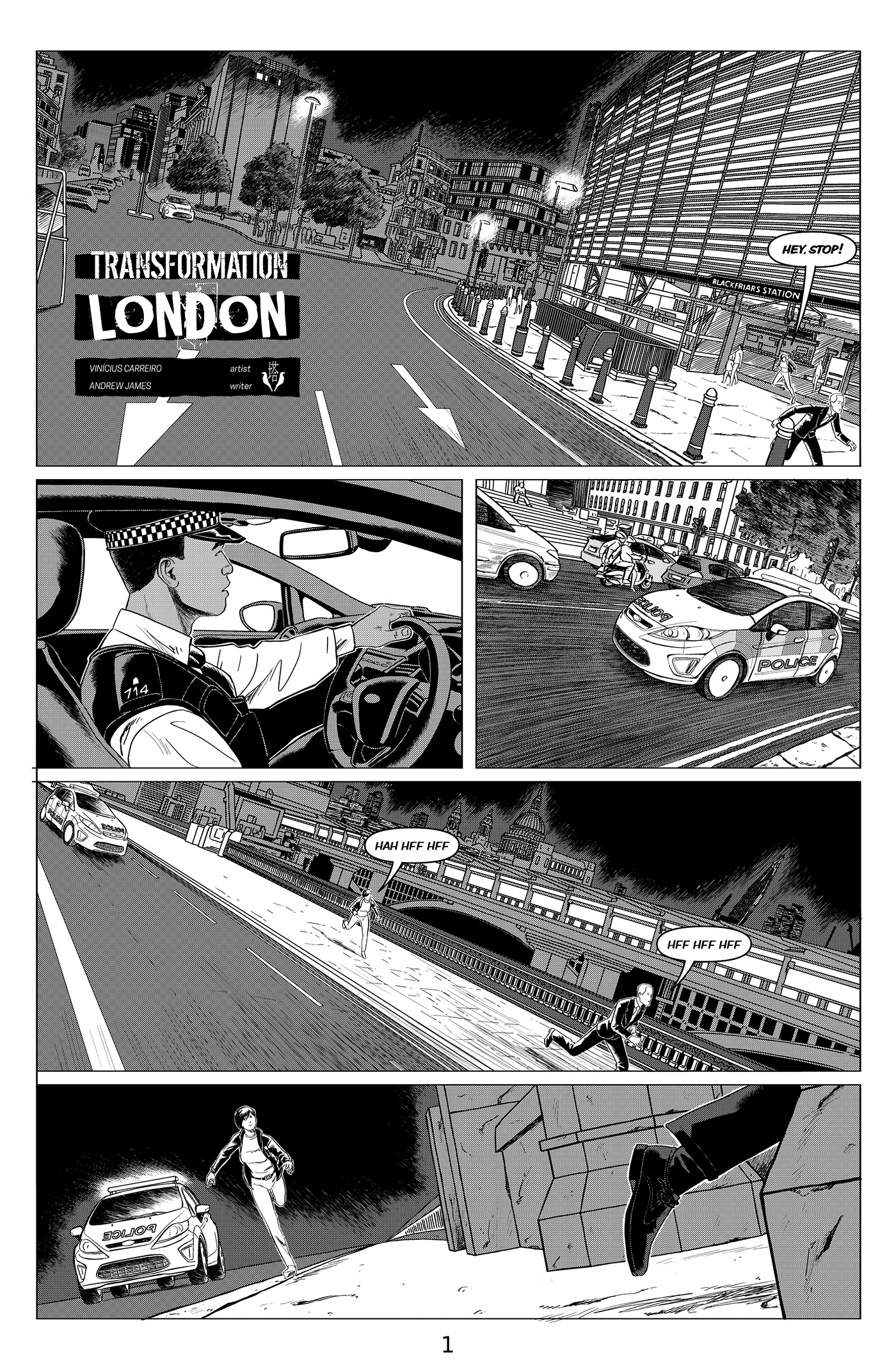 comics Titan Comics London monster police battle suit suit rooftop fight Transformation