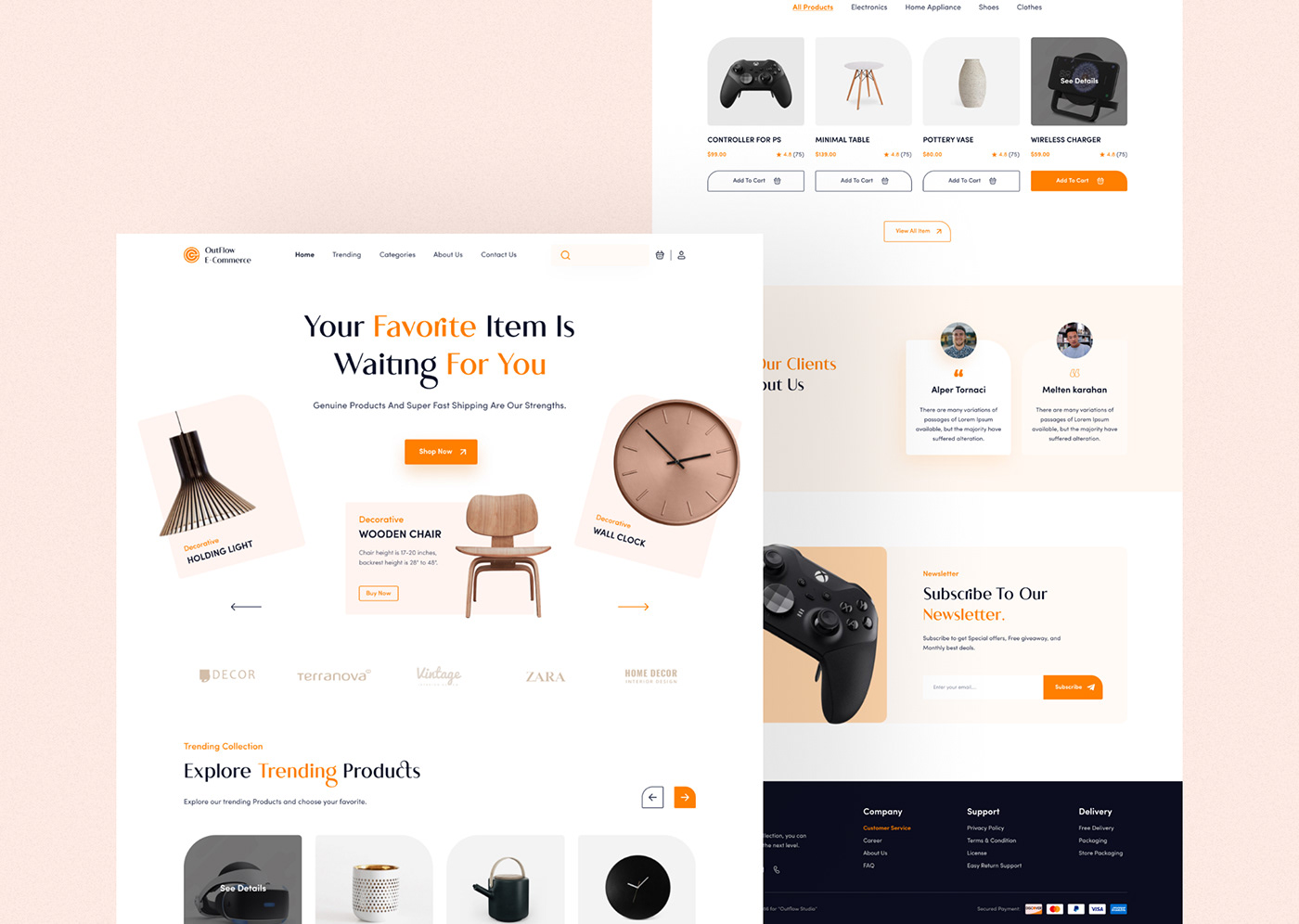 e-commerce Ecommerce Figma landing page Online shop online store ui design UI/UX Web Design  Website