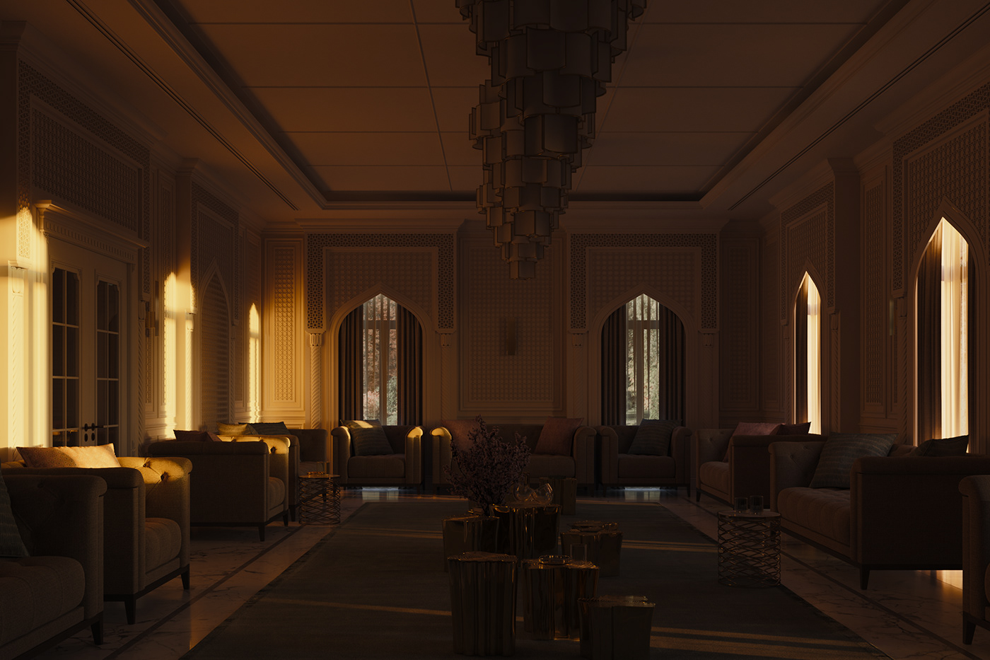 3D archviz corona renderer design Interior rendering Villa visualization