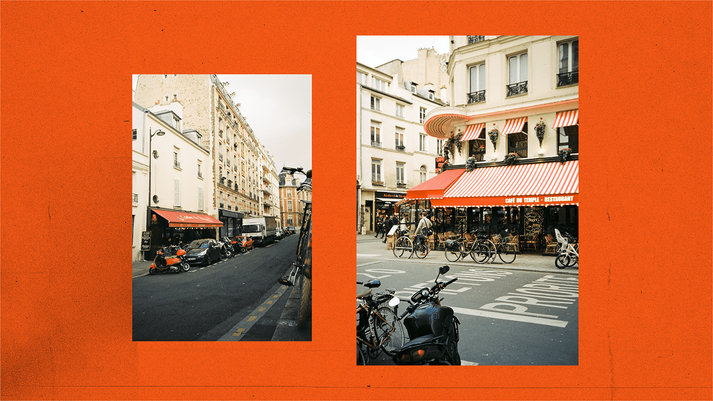 analog collage eifeltower filmroll kodak On film Paris Photography 
