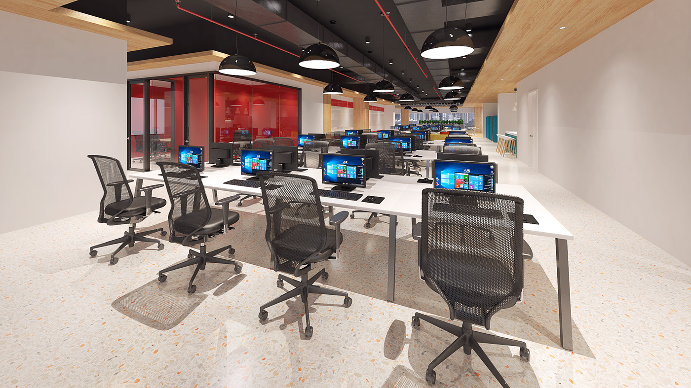 3D 3ds max archviz CGI Interior interior design  Office Design Render visualization vray