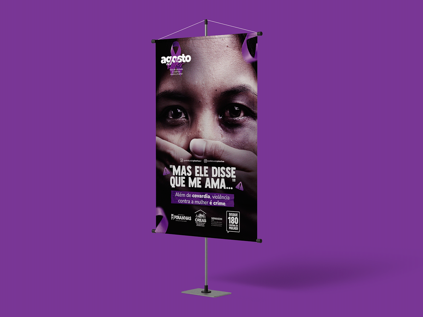 agosto lilás mulher woman campanha Prefeitura Governo prefeito Violência contra mulher violencia domestica violencia
