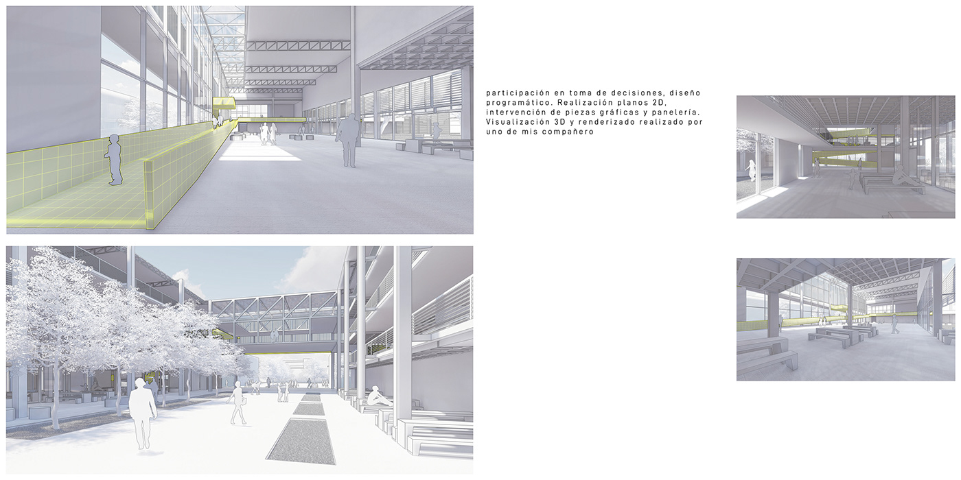 faud UNC arquitectura architecture desing Render AutoCAD photoshop colegios school