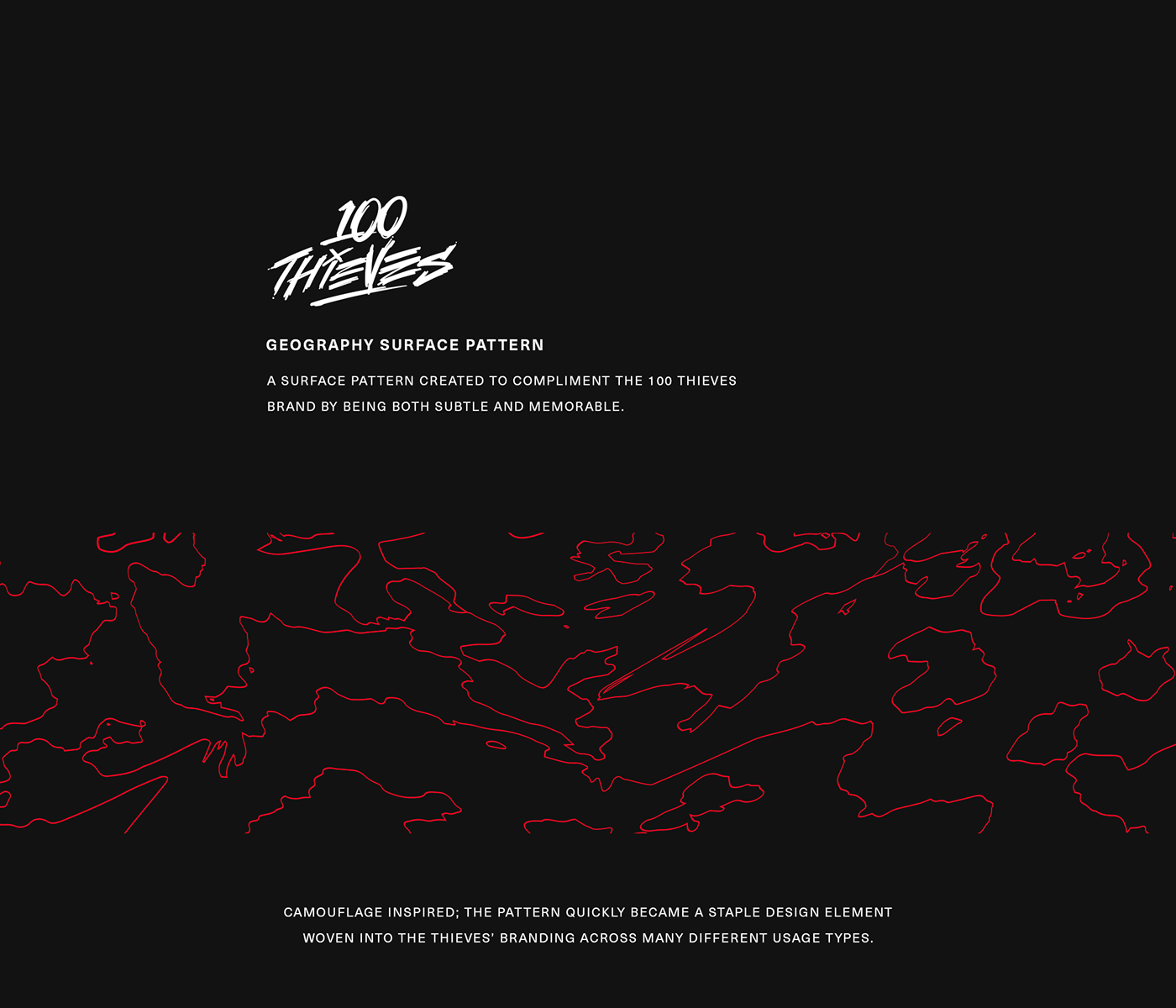 100 Thieves Geography pattern Surface Pattern