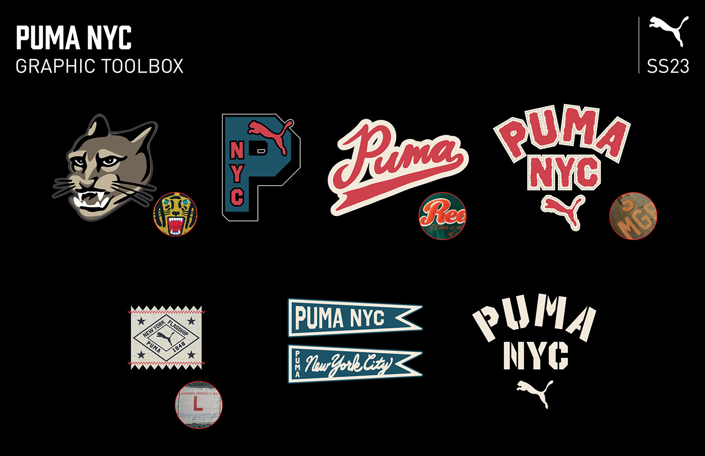 graphics graphic design  Apparel Design puma new york city nyc baseball Sports Design