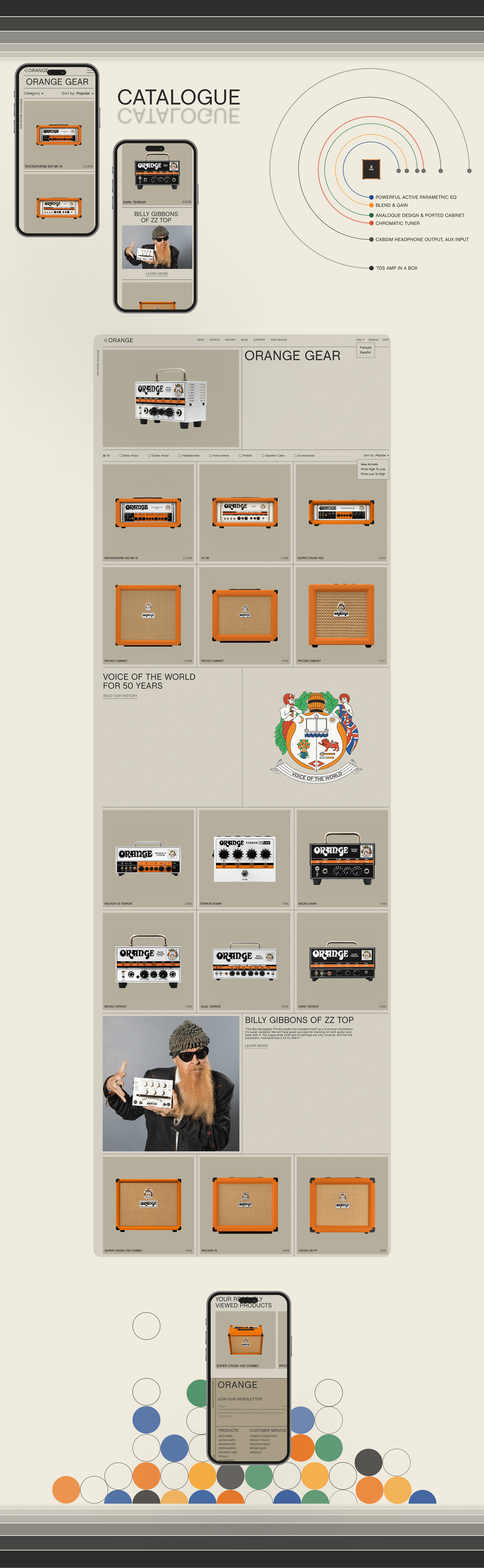 e-commerce music Orange Amps UI/UX Webdesign графический дизайн