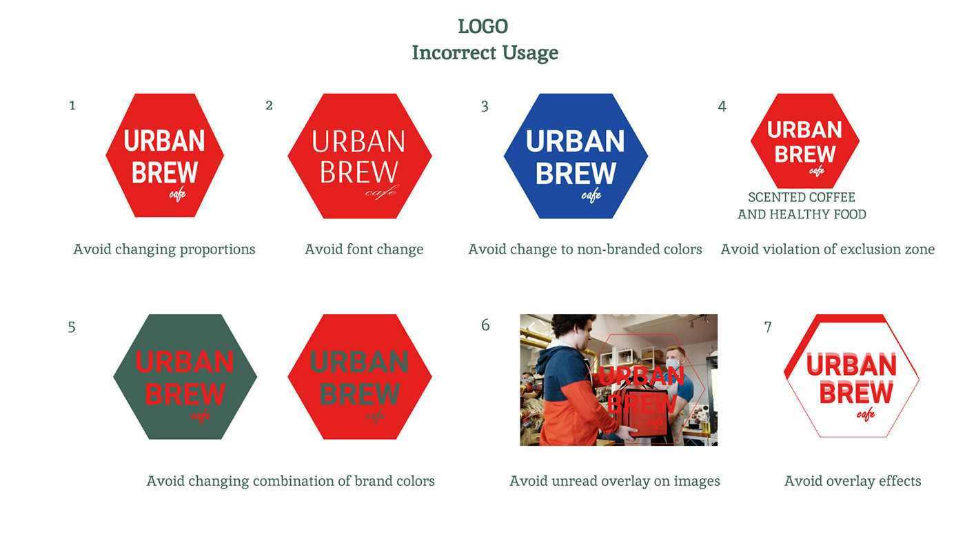 identity guideline Logotype Brand Design designer brandbook Logo Design brand identity urban cafè