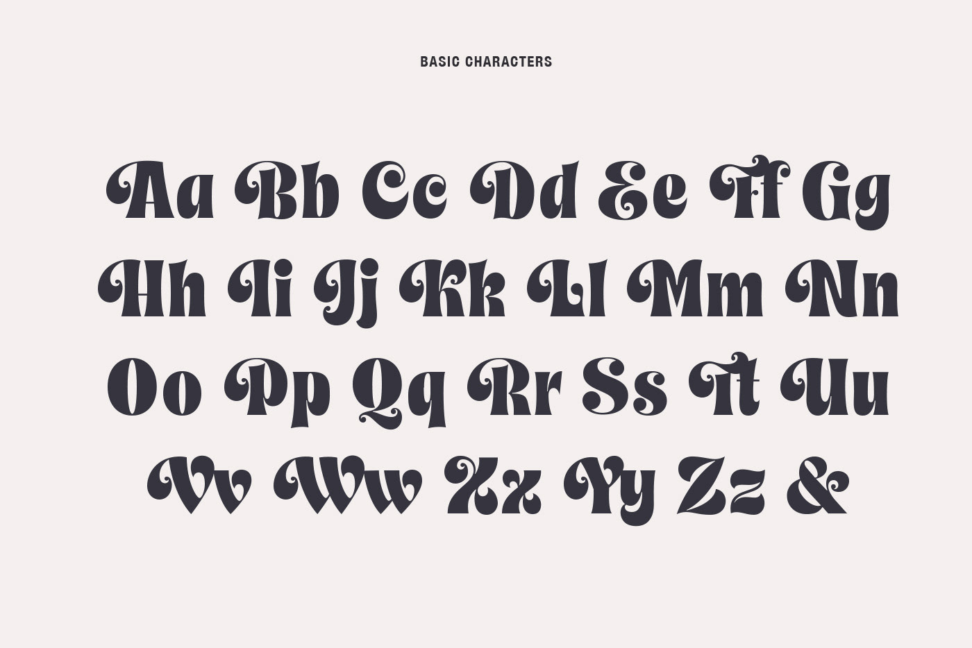 black bold bright curly decorative display font font Opentype serif Typeface