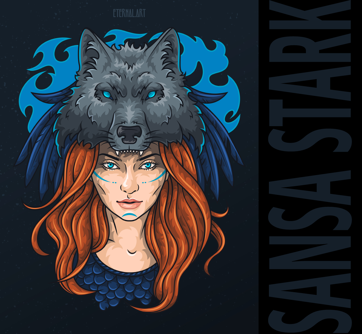 got vector poster wolf lion dragon woman sansa cersei daenerys