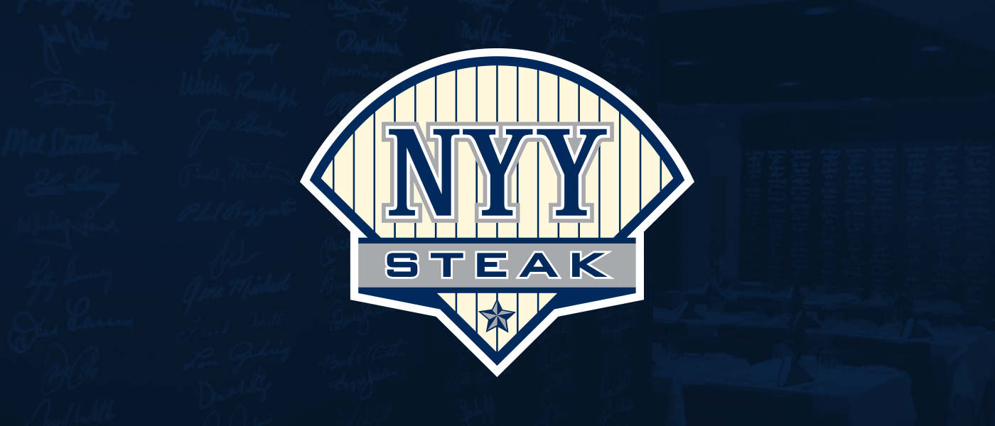 New York yankees Steakhouse NYY Steak Logo Design
