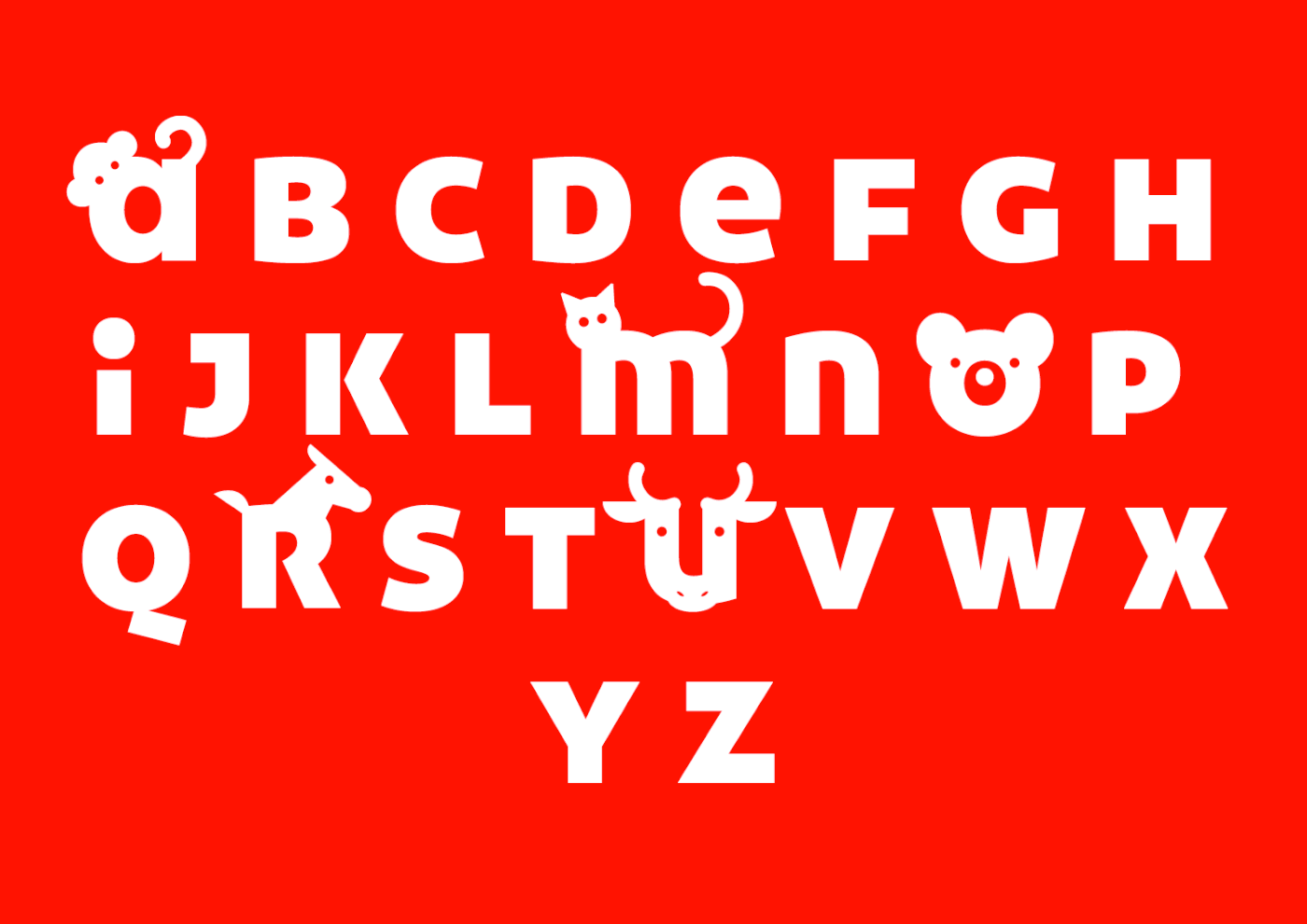 30 millions d'amis animal typography branding  custom typeface Dragon Rouge Typographie