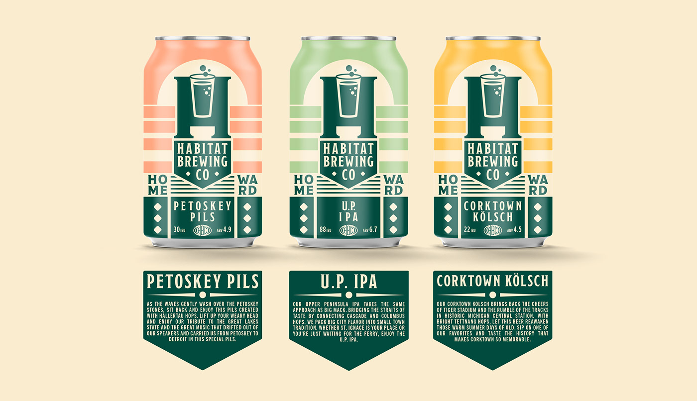 beer beer label branding  brand Packaging can detroit brewery logo Michigan