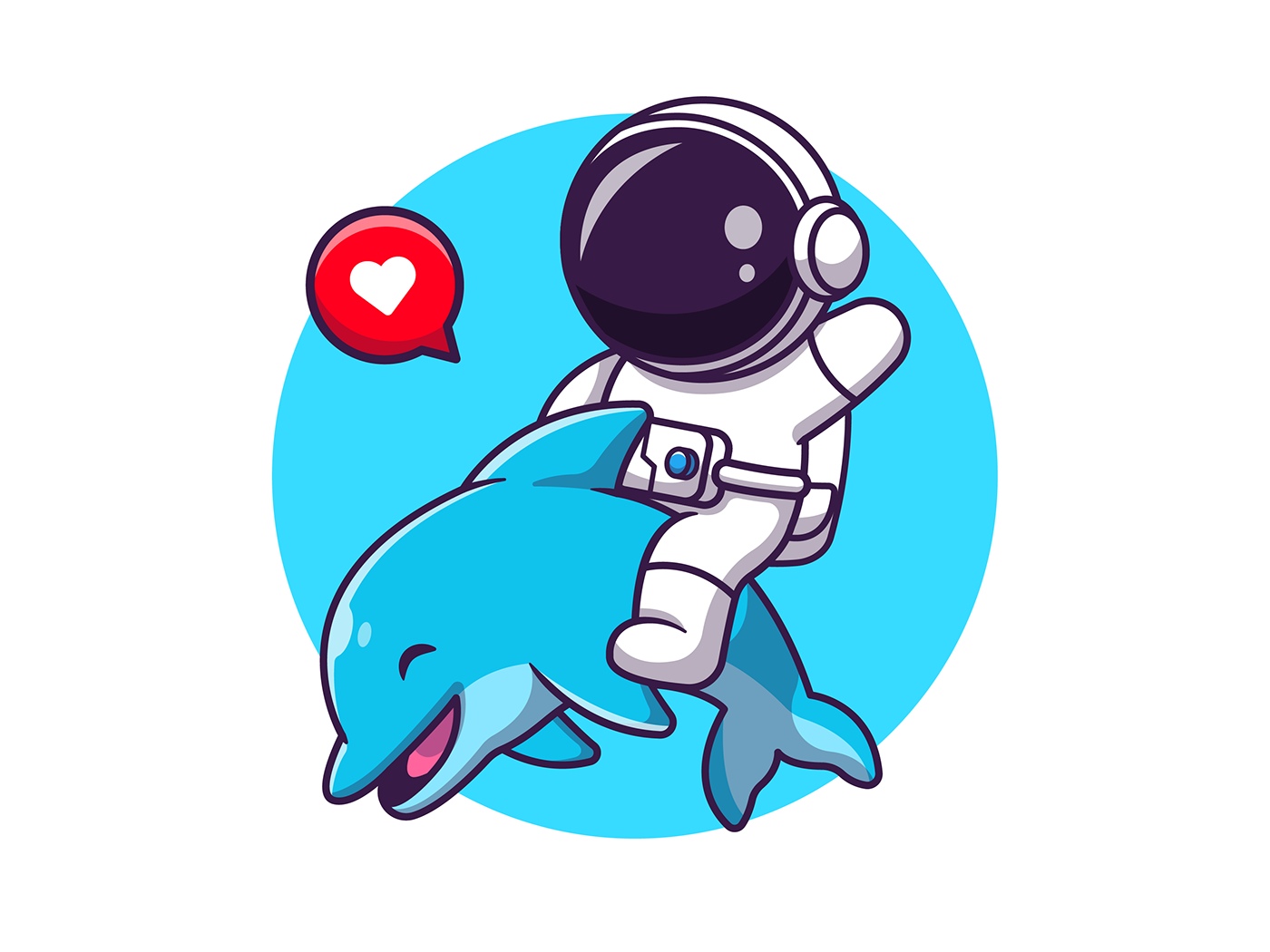 astronaut astronaut activities dolphin Icon ILLUSTRATION  logo moon Pizza Space  Umbrella