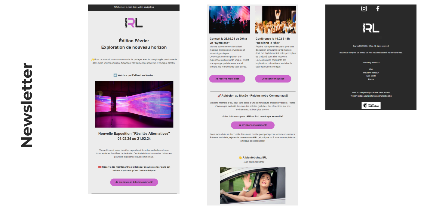 Web Design  UI/UX landing page user experience social media newsletter marketing   calendrier éditorial