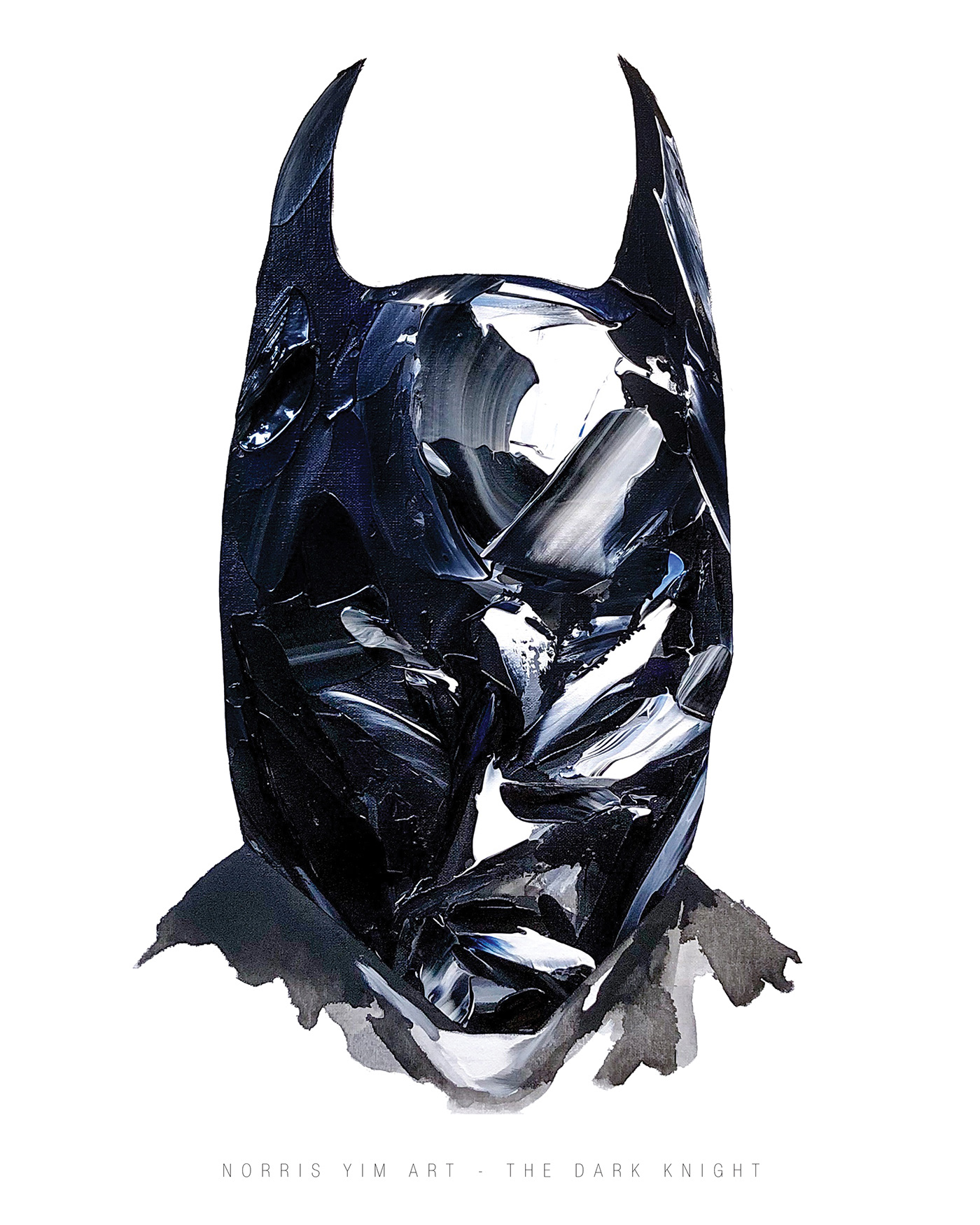 acrylic batman comic faceless Hero joker portrait