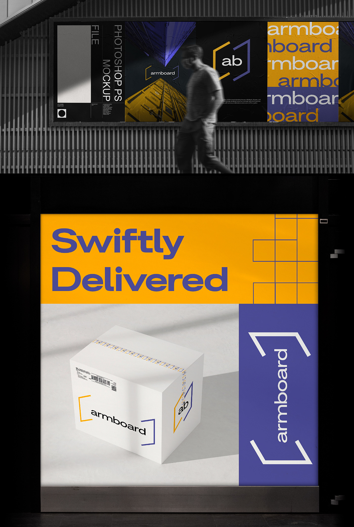 shipping Logistics delivery transportation logo package brand identity branding  Website UI/UX