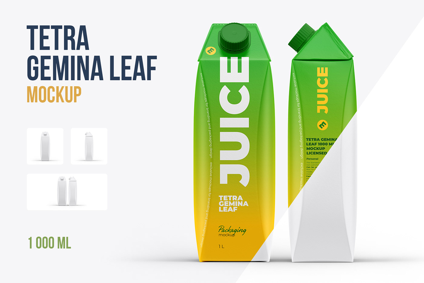 creativemarket download free gemina leaf Mockup Packaging psd template tetra gemina tetra pak