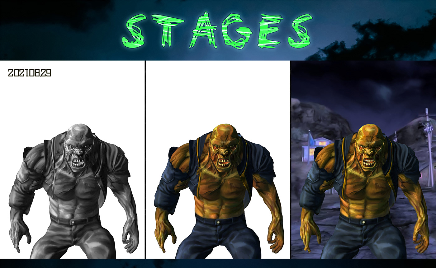 Bethesda digital illustration fallout Fan Art fawkes Gaming post-apocalypse Retro Futurism super mutant video game